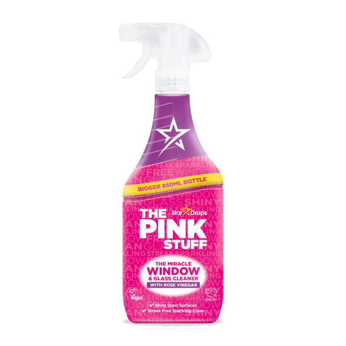THE PINK STUFF Płyn do szyb w sprayu z octem różanym 750 ml