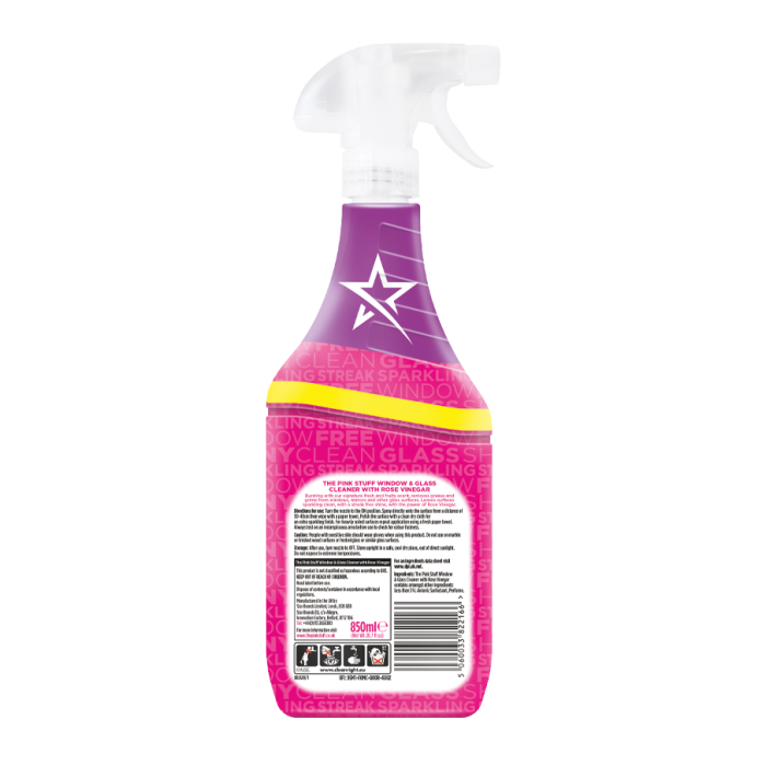 THE PINK STUFF Płyn do szyb w sprayu z octem różanym 750 ml