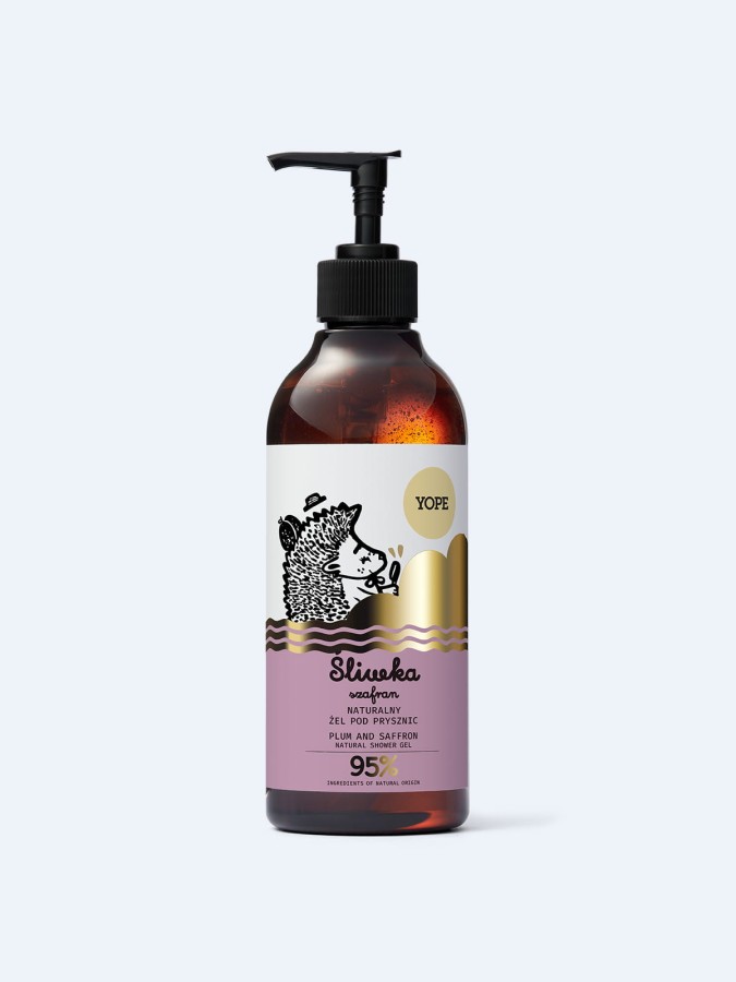 YOPE Naturalny żel pod prysznic Śliwka i szafran 400 ml