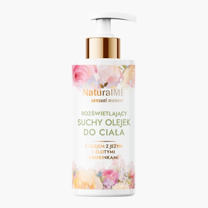 NATURALME Sensual Moment Rozświetlający suchy olejek do ciała z olejem z jeżyn i złotymi drobinkami 150 ml