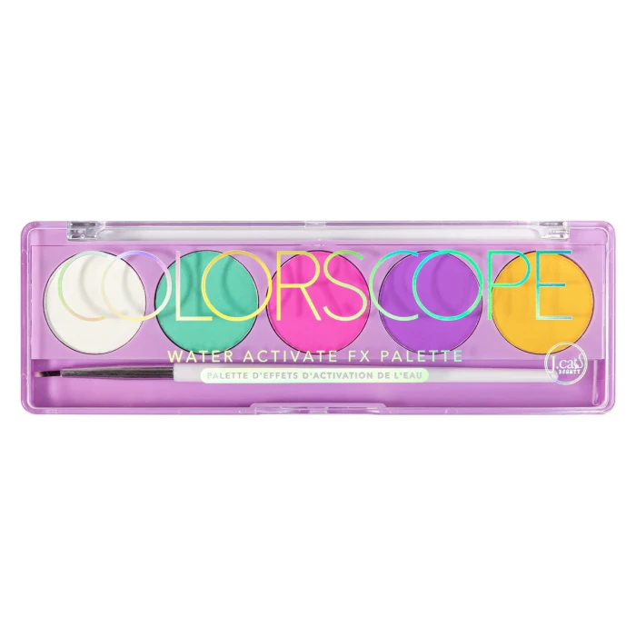 J.CAT BEAUTY Paleta eyelinerów aktywowanych wodą Colorscope 103 Bright Pastel