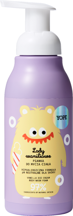 YOPE Pianka do mycia rąk dla dzieci Lody waniliowe 400 ml