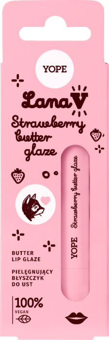 YOPE Pielęgnujący błyszczyk do ust Strawberry Butter 8 ml
