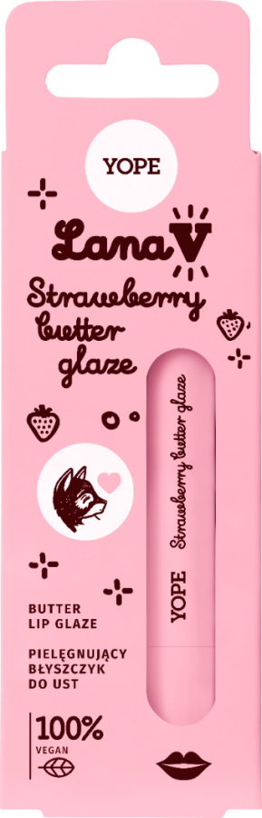 YOPE Pielęgnujący błyszczyk do ust Strawberry Butter 8 ml