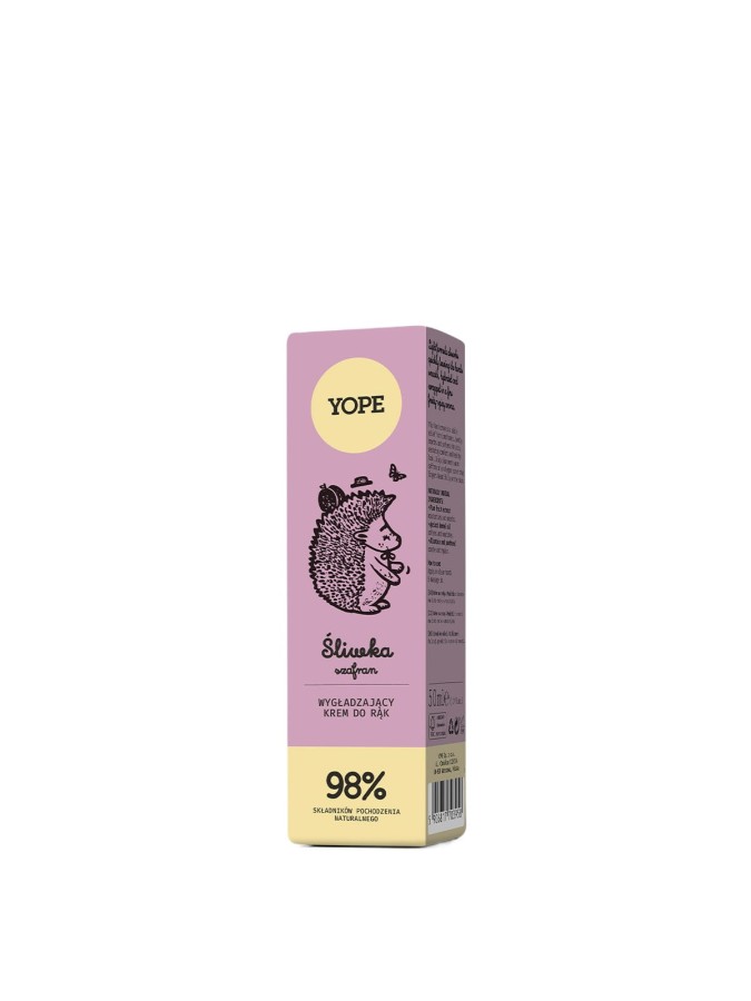 YOPE Wygładzający krem do rąk Śliwka i szafran 50 ml