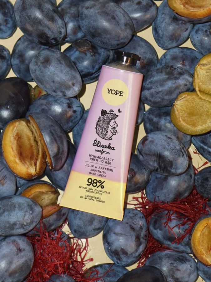 YOPE Wygładzający krem do rąk Śliwka i szafran 50 ml