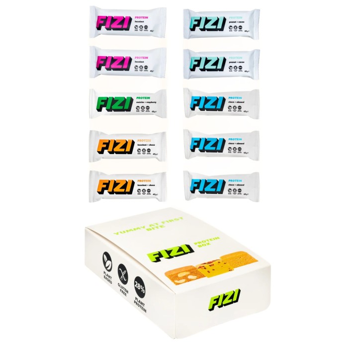 FIZI Mix batonów proteinowych PROTEIN BOX 10 szt 450 g