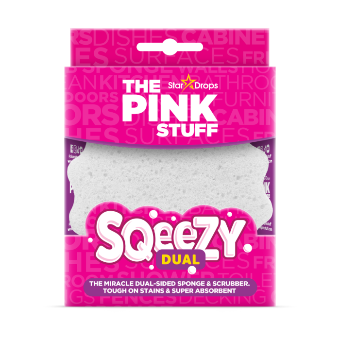 THE PINK STUFF Squeezy Dual - Dwustronna magiczna gąbka do sprzątania