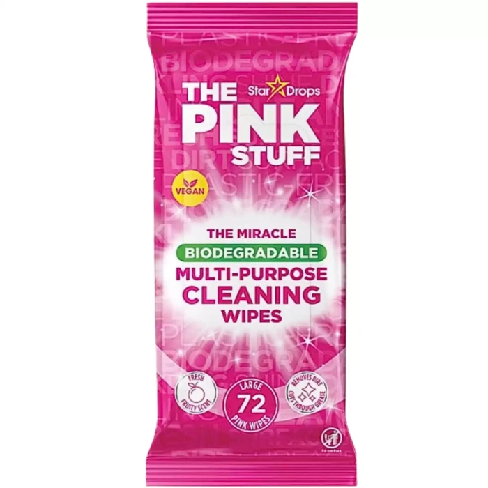 THE PINK STUFF Uniwersalne Chusteczki Czyszczące Nawilżane 72 szt
