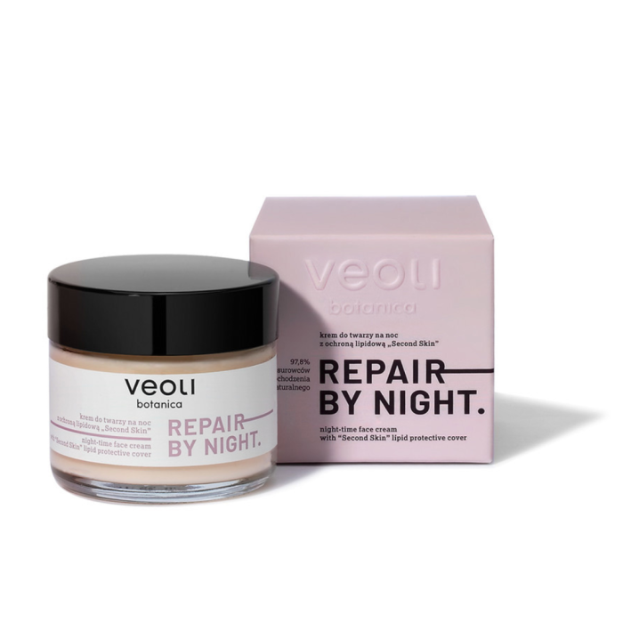 VEOLI BOTANICA REPAIR BY NIGHT Krem do twarzy na noc z ochroną lipidową “Second Skin” 50 ml