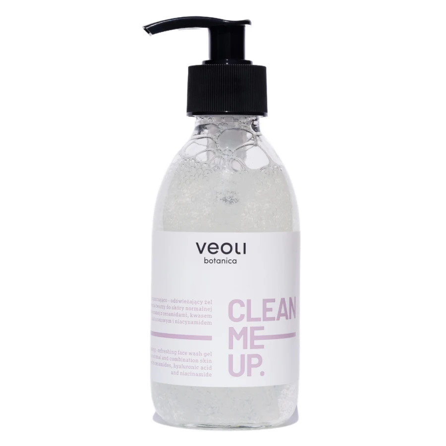 VEOLI BOTANICA CLEAN ME UP Oczyszczająco-odświeżający żel do mycia twarzy do skóry normalnej i mieszanej 190 ml