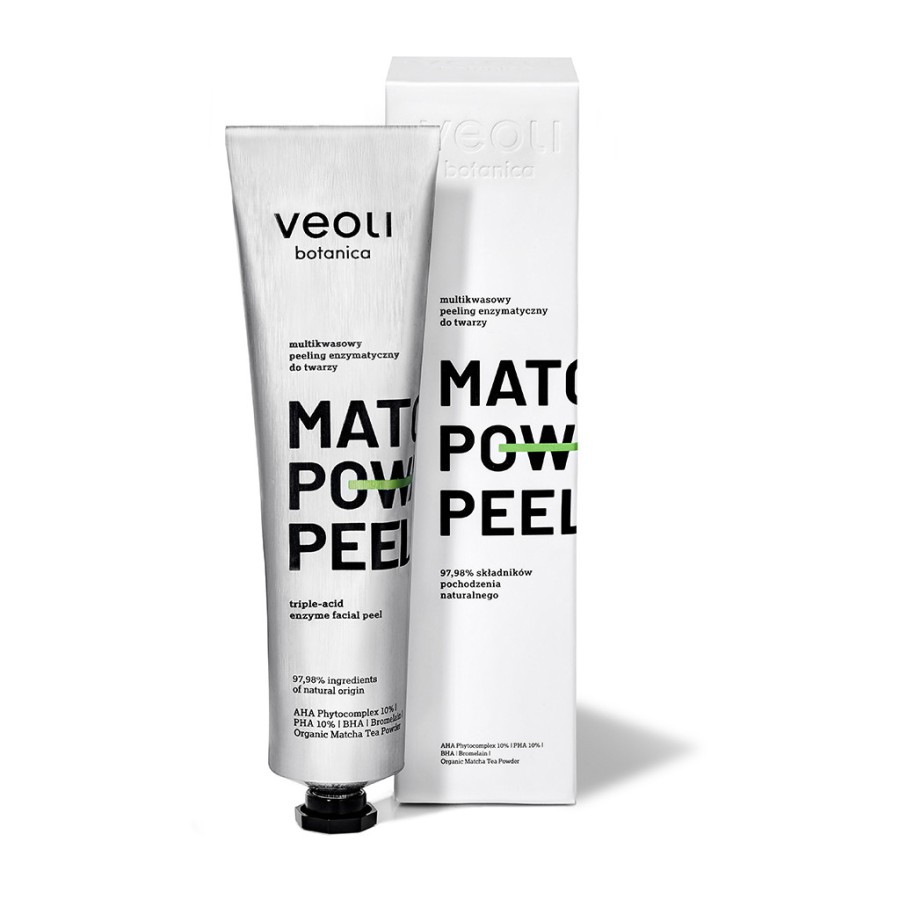 VEOLI BOTANICA MATCHA POWER PEEL Multikwasowy peeling enzymatyczny do twarzy 75 ml