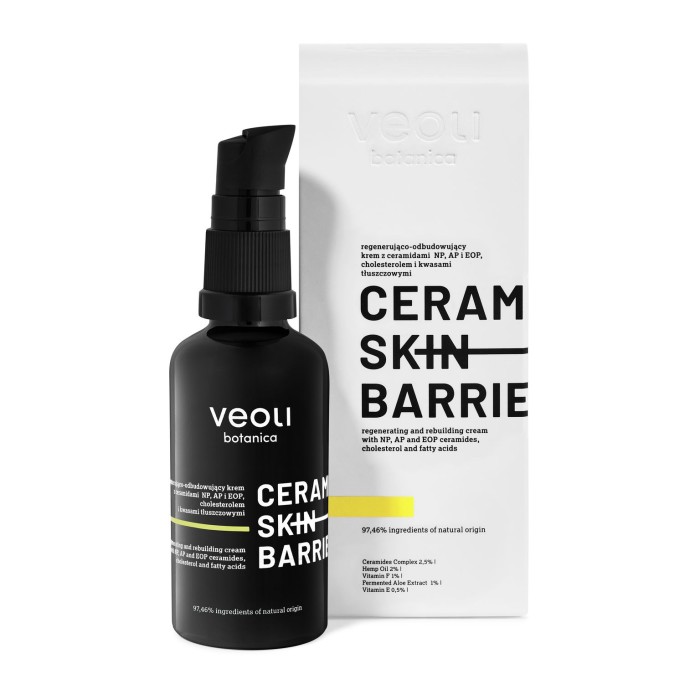 VEOLI BOTANICA CERAMIDE SKIN BARRIER Regenerująco-odbudowujący krem z ceramidami NP, AP i EOP, cholesterolem i kwasami tłuszczowymi 40 ml