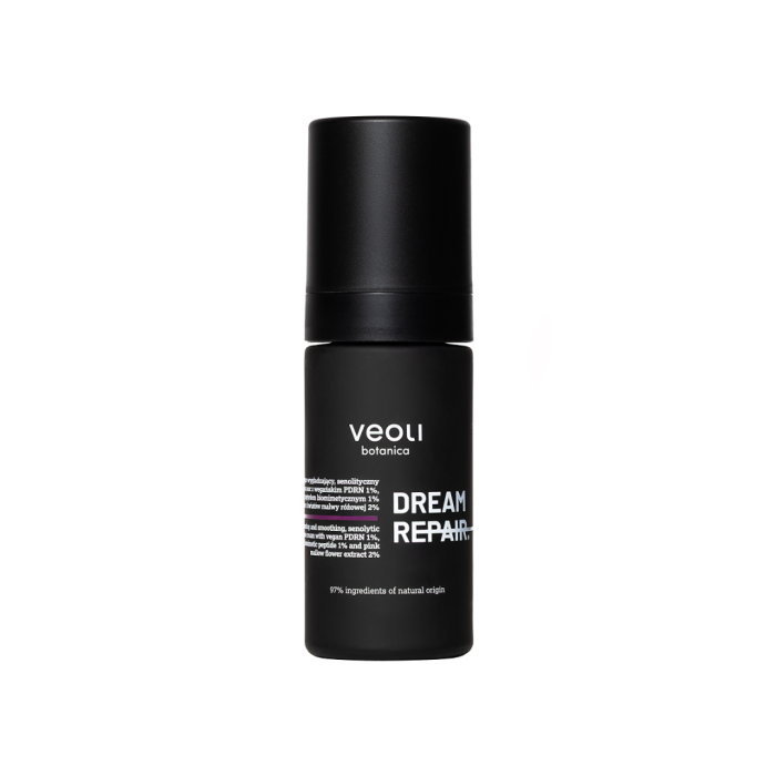 VEOLI BOTANICA DREAM REPAIR Regenerująco-wygładzający, senolityczny krem do twarzy na noc z wegańskim PDRN 1%, peptydem biomimetycznym 1% oraz ekstraktem z kwiatów malwy różowej 2% 30 ml