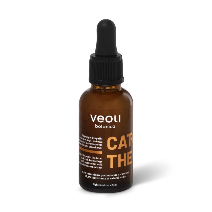 VEOLI BOTANICA CATCH THE SUN Brązujące kropelki do twarzy, szyi i dekoltu z kwasem hialuronowym i ekstraktem z kwiatu brzoskwini 240 ml