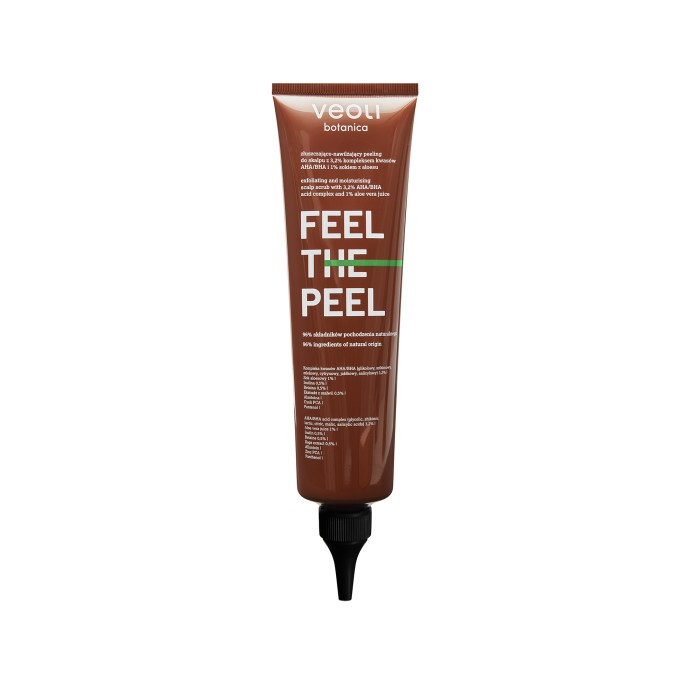 VEOLI BOTANICA FEEL THE PEEL Złuszczająco-nawilżający peeling do skalpu z 3,2% kompleksem kwasów AHA/BHA i 1% sokiem z aloesu 150 ml