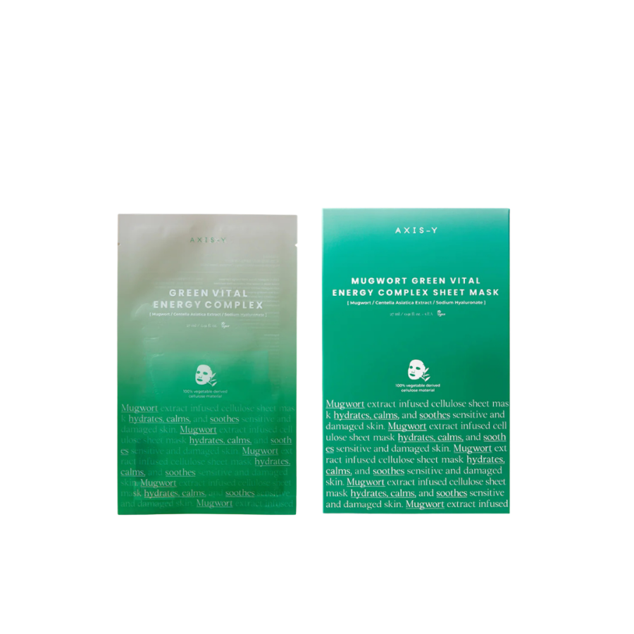 AXIS-Y Mugwort Green Vital Energy Complex Sheet Mask Rewitalizująca maska w płachcie