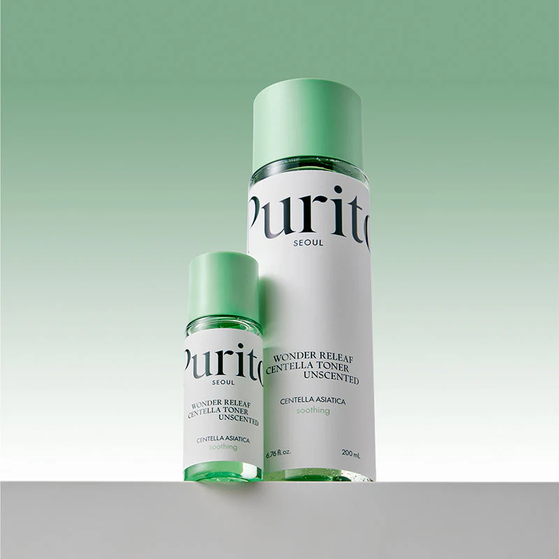 PURITO Wonder Releaf Centella Mini Kit Unscented Zestaw łagodzącej pielęgnacji - toner, serum i krem