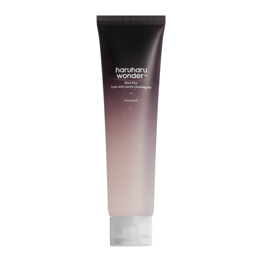 HARUHARU WONDER Black Rice Triple AHA Gentle Cleansing Gel Żel do głębokiego oczyszczania twarzy z kwasami AHA 100 ml