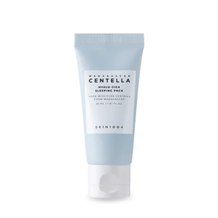 SKIN1004 Madagascar Centella Hyalu-Cica Sleeping Pack Nawilżająco łagodząca maska na noc z wąkrotą azjatycką 30 ml