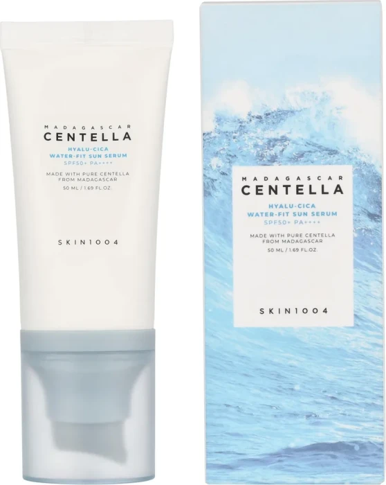 SKIN1004 Madagascar Centella Hyalu-Cica Water-Fit Sun Serum SPF50+ PA++++ Lekki nawilżający krem z filtrem 50 ml
