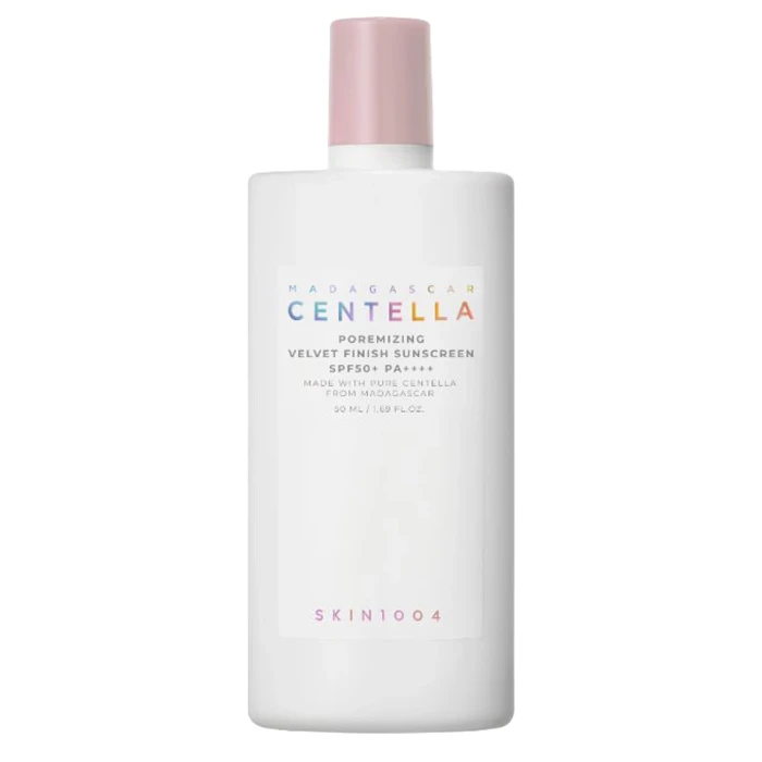 SKIN1004 Madagascar Centella Poremizing Velvet Finish Sunscreen SPF50+ PA++++ Krem przeciwsłoneczny satynowy i zwężający pory 50 ml